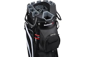 Founders Club 4th Generation Tour Series Club Lock Organizer Golf Cart Bag for Men with 14 Way Anti Rattle Divider Top- Free Snap On Rain Hood-Full Length Dividers