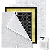 2 Pack PR1 Replacement Filter for Mooka Mode PR1 Air Purifier, H13 True HEPA Filter for Home Large Room up to 2200sq.ft, 4Pcs Washable Pre Filter Removes Pollen Dander Smoke Pet Hair Dust, Yellow