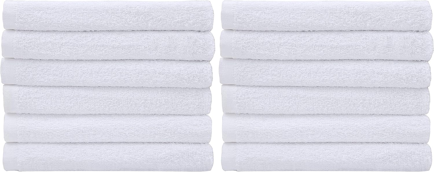 Utopia Towels Kitchen Bar Mops Towels, Pack of 12 Towels - 16 x 19 Inches, 100% Cotton Super Absorbent White Bar Towels, Multi-Purpose Cleaning Towels for Home and Kitchen Bars: Home & Kitchen