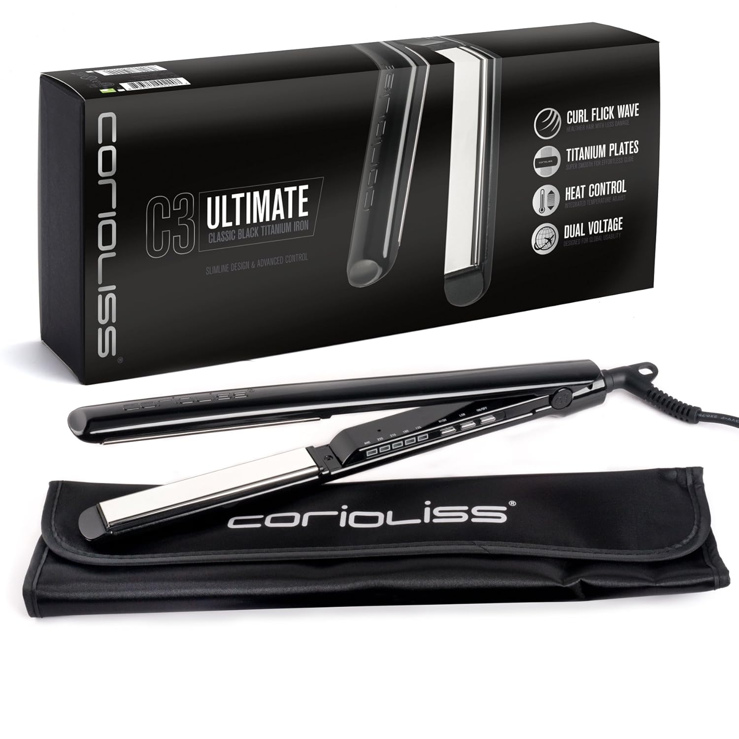 Corioliss C3 Ultimate Titanium Hair Straightener (Black) Amazon.in