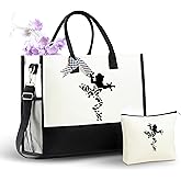 InnoBeta Frog Gifts for Women, Frogs Tote Bag with Top Zipper Closure and Shoulder Strap for Christmas, Birthday, and Every Special Occasion