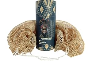 AFRIKI African Net Sponge – Exfoliating Body Scrubber, Black Owned & Rooted in Africa, All Skin Types | 45 in Long (Champagne Gold)