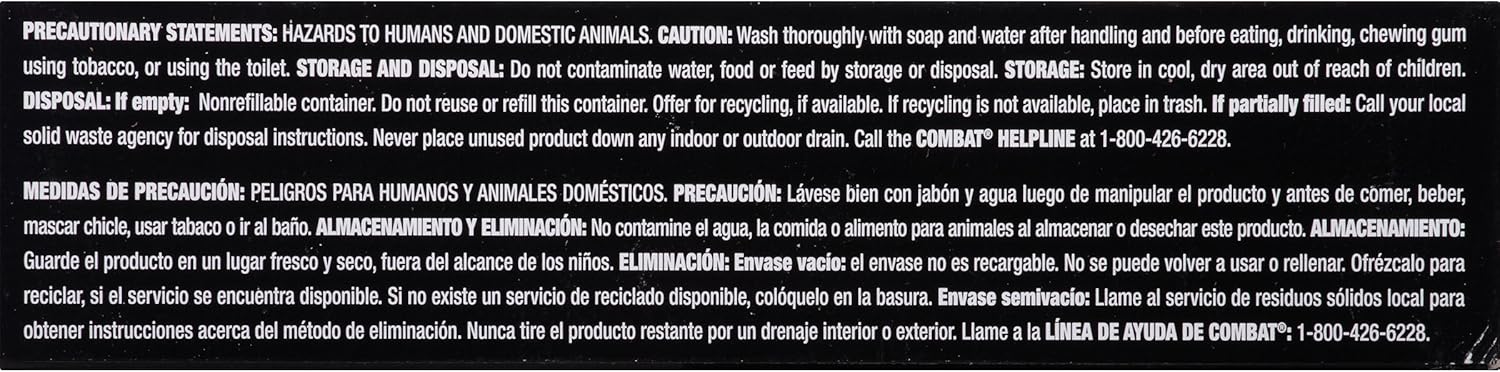Combat Max 12 Month Roach Killing Bait, Small Roach Bait Station, Child-Resistant, 18 Count: Health & Personal Care