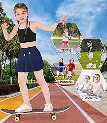 Hvididan Girls Tennis Skirt Athletic Skort