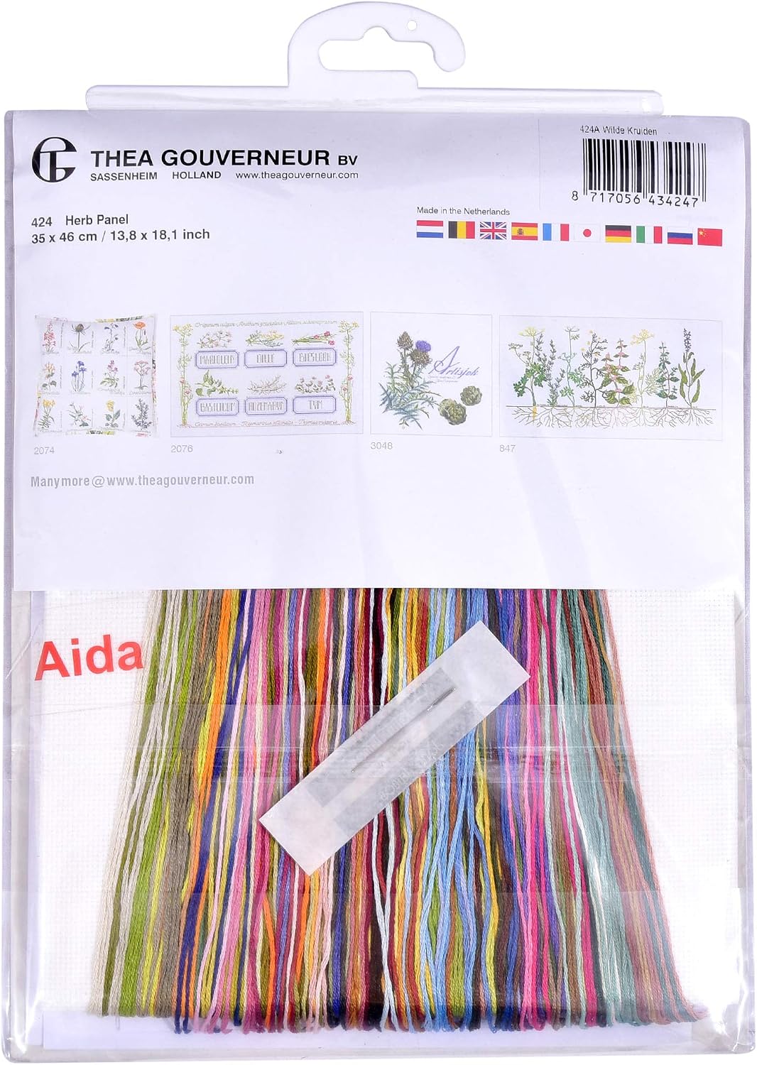 Thea Gouverneur, Counted Cross Stitch Kit, Herbs, Aida, 18 Count, Embroidery Kits for Adults, Crafts - Image 5