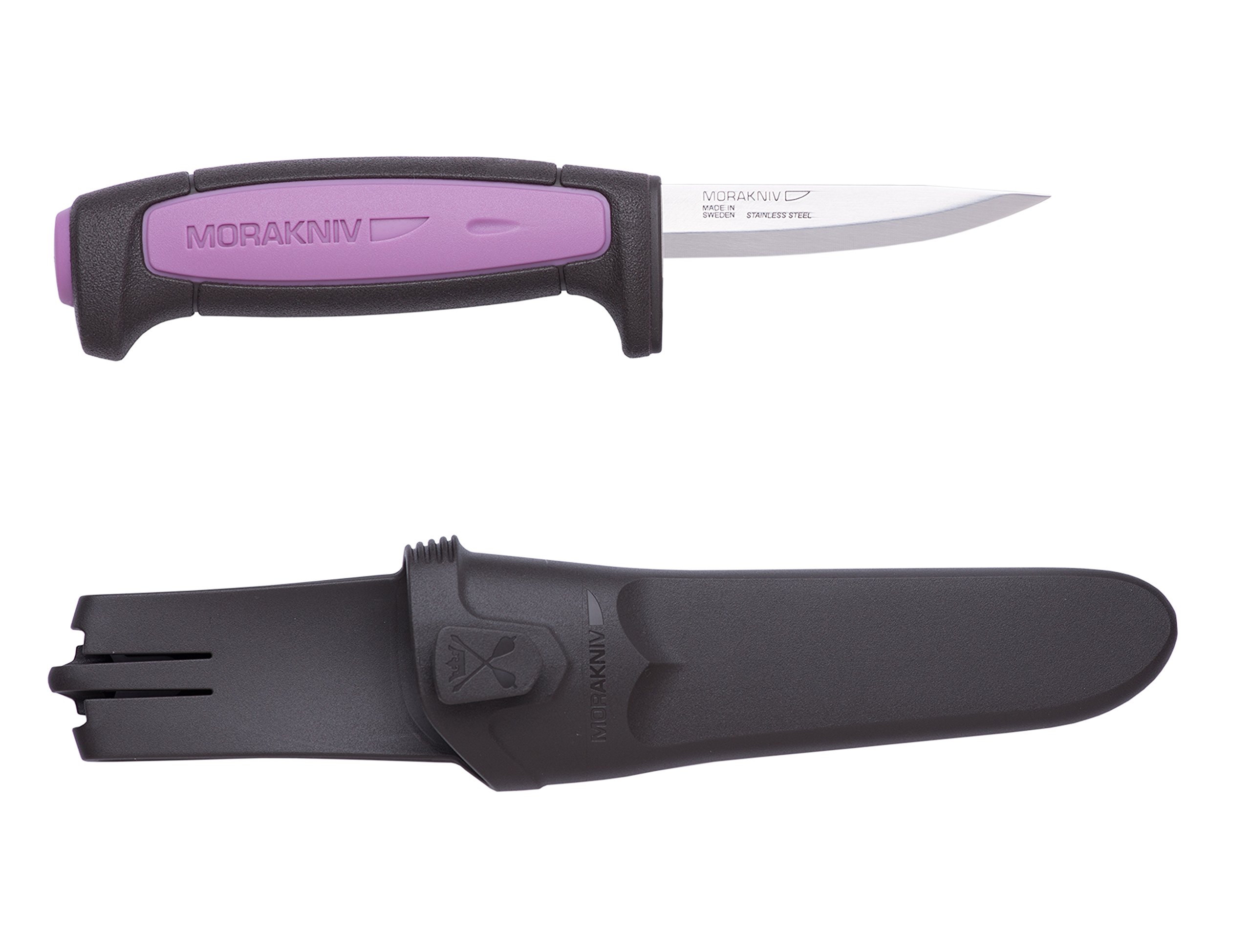 Morakniv Craftline Cuchillo comercial de precisión con hoja de acero inoxidable y funda combinada, 3,0 pulgadas (M-12247)