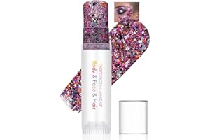 Body Glitter Stick, Waterproof Long Lasting Sparkling Face Shimmer Makeup, Singer Concerts Disco Music Christmas Festival Rav