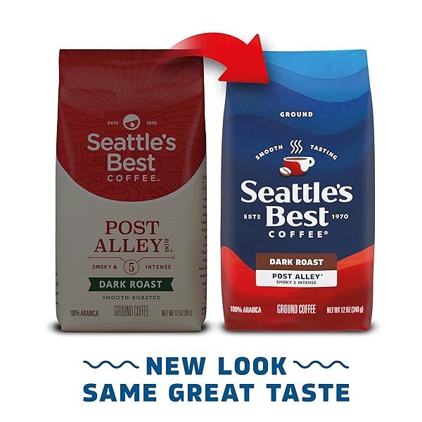 SEATTLE’S BEST COFFEE POST ALLEY BLEND (PREVIOUSLY SIGNATURE BLEND NO. 5) DARK ROAST GROUND COFFEE, 12 OUNCE (PACK OF 1)