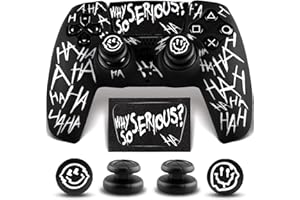 SoAegis Anti-Slip Controller Skin Kit, with 2 Thumb Grip Cover & 2 Elevated Base, Silicone Controller Case with Textured Grip for PS5 DualSense Wireless Edition
