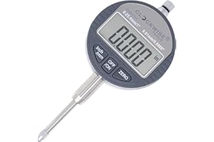 Clockwise Tools Digital Indicator, DIGR-0105N 0-1 Inch/25.4 mm, Inch/Metric Conversion, No Auto Off