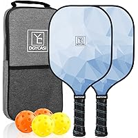 Pickleball Paddles Set of 2, 2023 USAPA Approved, Carbon Fiber Surface (CHS), Polypropylene Honeycomb Core, Anti-Slip Sweat-A