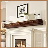 Avana Rustic Fireplace Mantle Shelf 72 Inches for