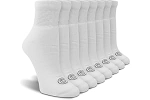 Doctor's Choice Diabetic Socks for Women, Non-Binding Top, Soft Crew & Ankle Circulatory Neuropathy Socks - 4 Pairs