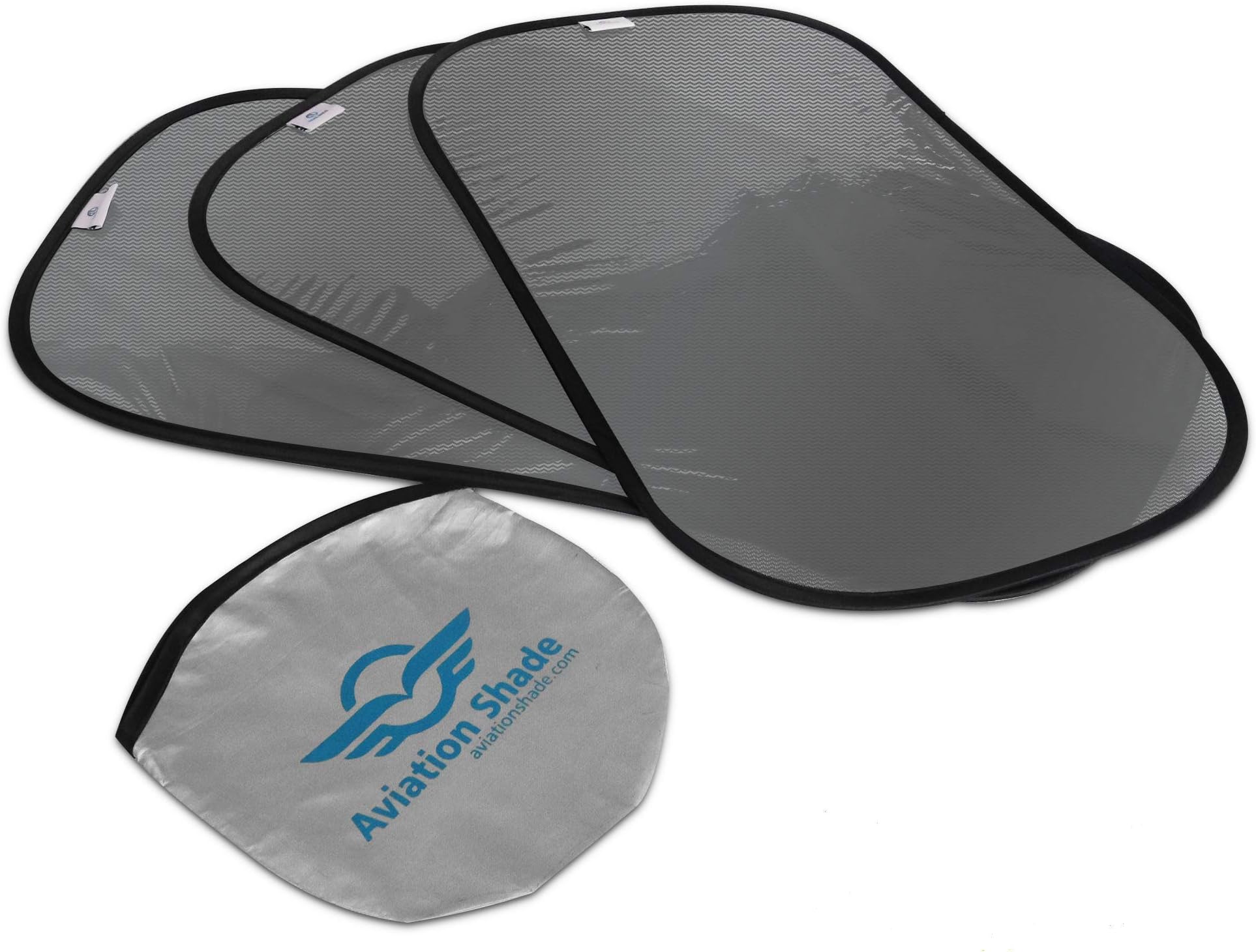 Car Window Shade & Sun Visor: Black Shades for Baby, Child & Adult - Auto Protector Sunshade Cover & Screen Blocker for Car, Truck & SUV Side & Rear Windows - 80 GSM UV Protection - 20" x 12" - 3 Pack