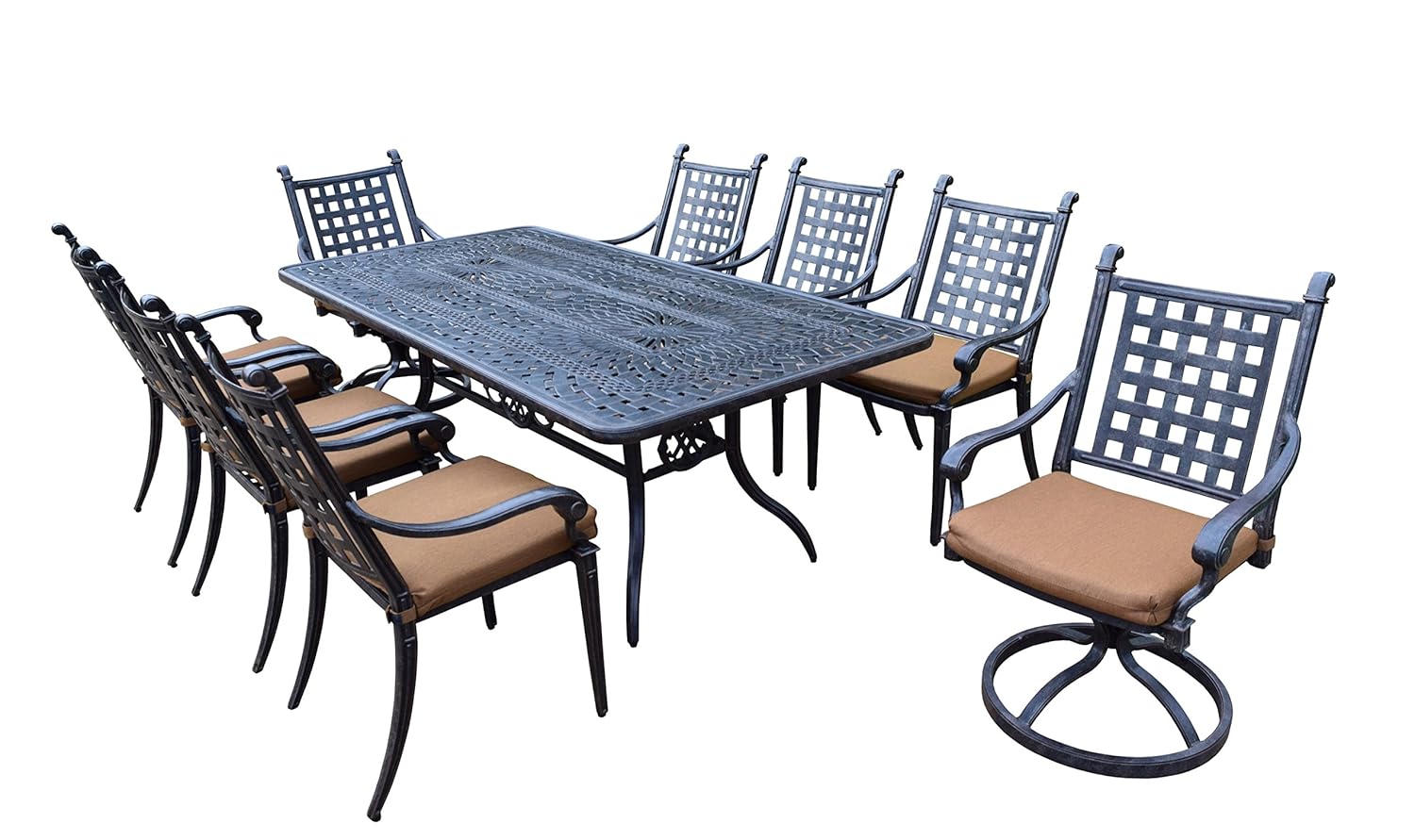 Amazon Com Oakland Living Belmont 9 Piece Furniture Set With 84