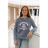 Blue 84 NCAA womens Ncaa Officially Licensed Women's Crewneck Sweatshirt Burnout Vintage Scholar