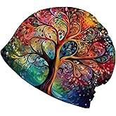 Pink Gold Marble Beanie Chemo Hat Cancer Headwear Skull Hat Knitted Hat Scarf Nightcap Skull Cap for Women Men