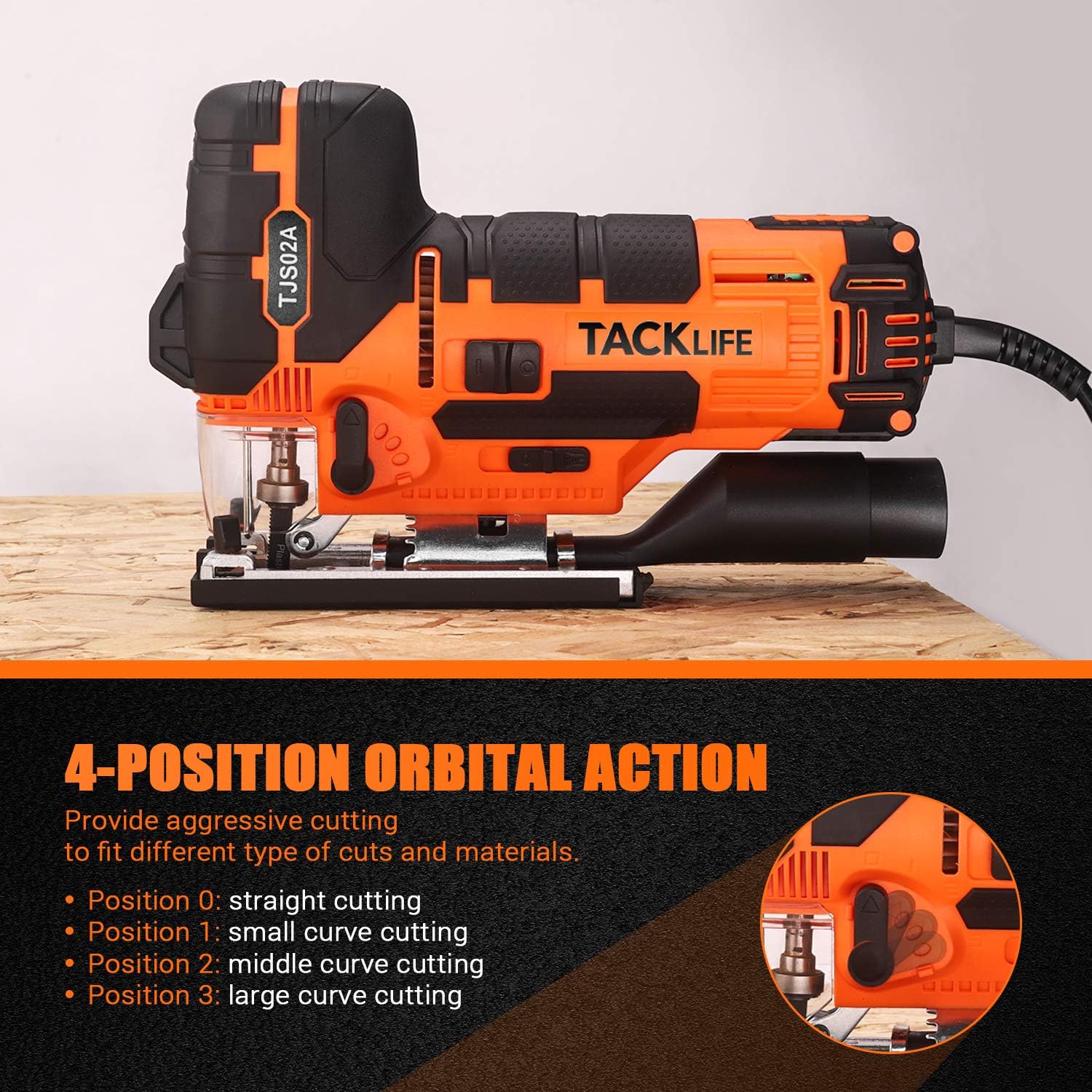 Mua Tacklife 6 7 Amp Barrel Grip Jigsaw With Laser Led Heavy Duty Variable Speed 4 Orbital Settings 6 Blades Sturdy Case Tjs02a Tren Amazon Mỹ Danh Mục Cưa Jig Luxstore Com