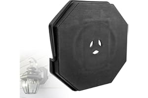 PULEMS Siding Mounting Blocks, Vinyl Siding Mounting Block Outdoor Light Mount Plate Kit with Built-in Electrical Box for 1/2 inch Lap Double, Black Outdoor Light Plate