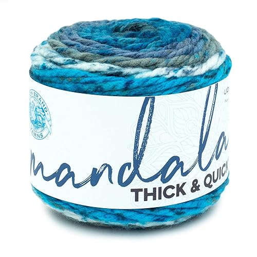 (1 Skein) Lion Brand Yarn Mandala Thick & Quick Bulky Yarn, Labyrinth (Pack of 6)
