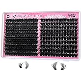 Wispy Lash Clusters 80D+100D individual Lashes Clusters 10-18mm Thick Volume Lashes Cluster Eyelash Extensions 320Pcs Waterpr