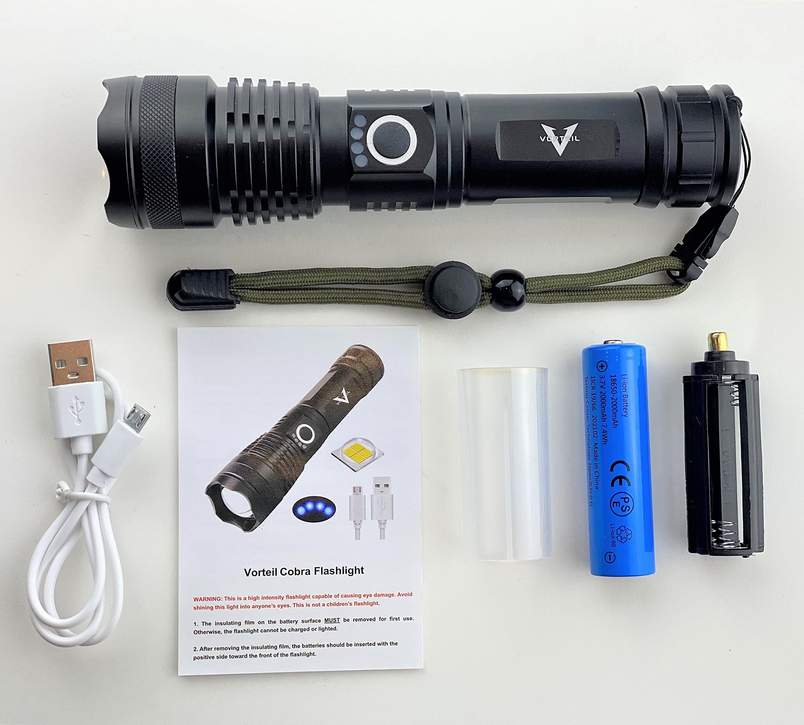 Vorteil Rechargeable 3,000 Lumen Flashlight