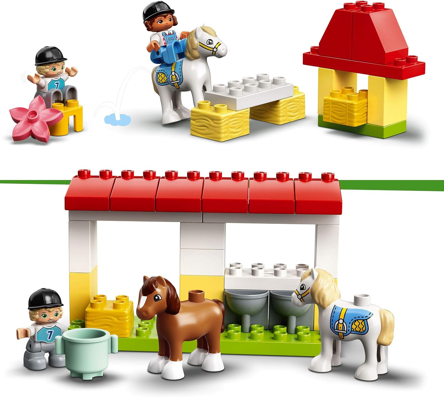 LEGO 10951 DUPLO Town Horse Stable and Pony Care Toy for Toddlers 2 + Years Old, Playset for Preschoolers - Image 5