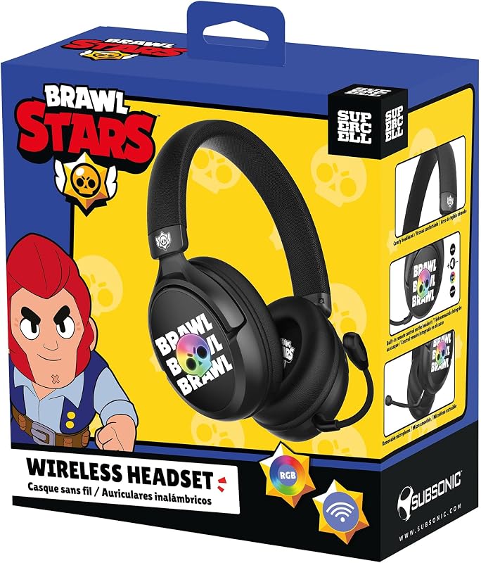 - Casque Audio Gaming LED sans Fil Brawl Stars avec Micro