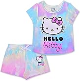 Hello Kitty Girls’ T-Shirt and Short Set for Toddler, Little and Big Kids – Multicolor