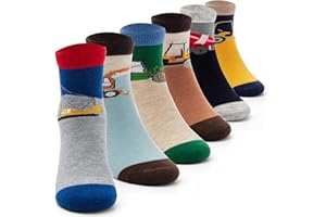 Boys Wool Socks Kids Winter Warm Socks Thermal Crew Socks for Boys 6 Pairs Monsters