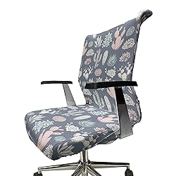 Lunarable Cactus Office Chair Cover, Grungy Vintage