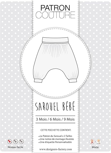 Patron Couture Baby S Sirwal Pants Pattern Pack Of 3 Sizes 12 18 24 Months Amazon Co Uk Kitchen Home