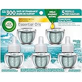 Airwick Plug In Scented Oil,Ocean Breeze,White Floral and Palm Leaf Scent, Infused with natural Essential Oils, 5 Refills, (2
