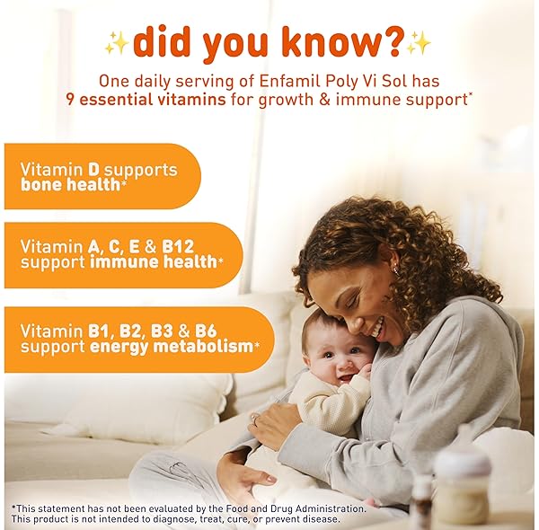 ENFAMIL POLY-VI-SOL LIQUID MULTIVITAMIN SUPPLEMENT FOR INFANTS AND TODDLERS, 50 ML DROPPER BOTTLE