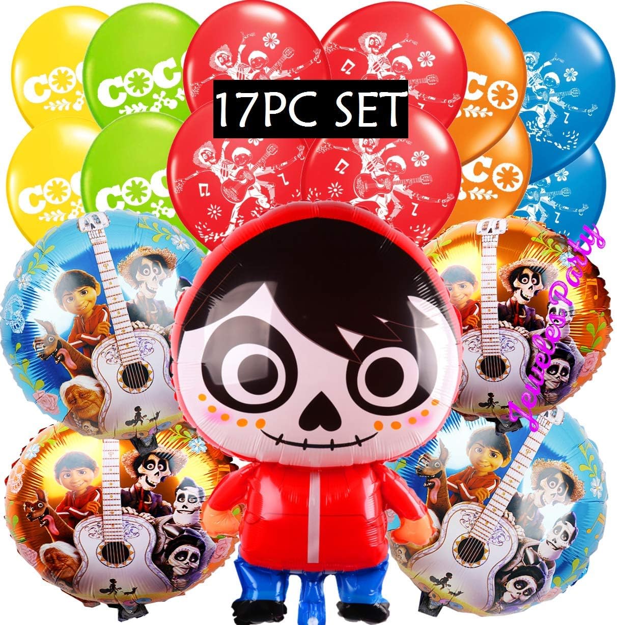 17PC COCO FOIL LATEX BALLOONS FOR BIRTHDAY PARTY THEME DECORATION SUPPLIES