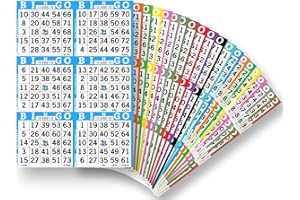 BINGO INNOVATION Bingo Books – 6 Faces, 20 Pages Each, 50 Disposable Game Books – 20-Color Rotation, Recyclable Dauber Sheets for Seniors & Events (6on20up)