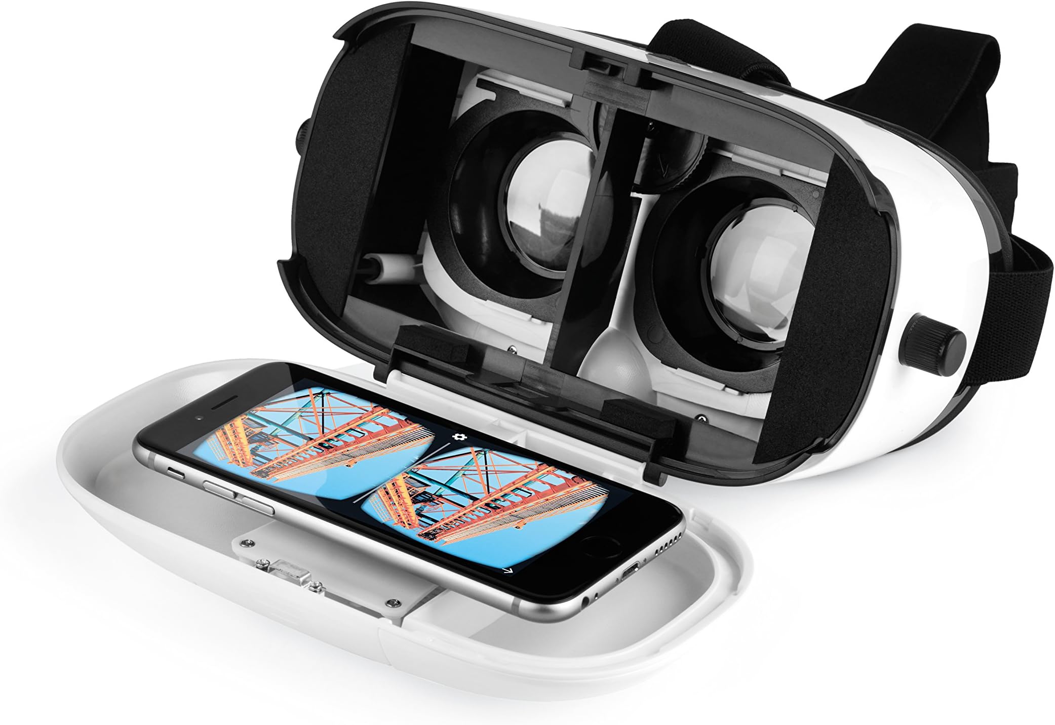 Intempo EE1553STK Engage VR 3D Virtual Reality Glasses Headset for Movies, Games, Apps - White