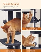 Feandrea Cat Tree Tower 112 cm Multi-Level Plush Condo with 4 Scratching Posts view 9