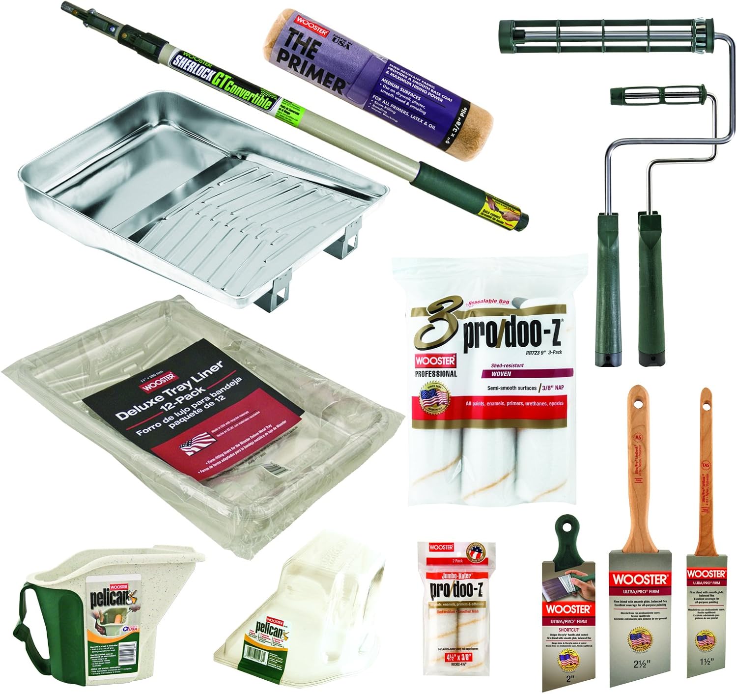 Wooster Brush 05017 Pro/Contractor Painting Kit, Paint Rollers