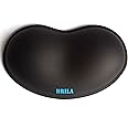 BRILA Ergonomic Silicone Mouse Wrist Rest, Cooling Silica Gel PU Leather Mouse Wrist Support Pad for Office Work and Laptop Computer Gaming
