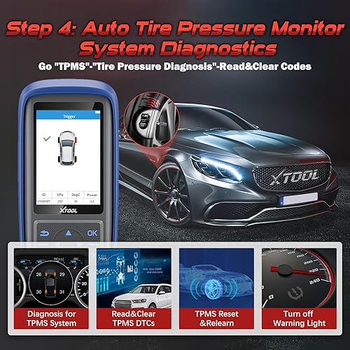 2025 XTOOL TP150 TPMS TS100 Programming Tire Sensor Relearn Reset Activate Tool - Foto 7