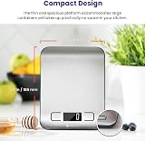 Etekcity Digital Kitchen Scales 5 kg 1 g Stainless Steel Backlit LCD view 5