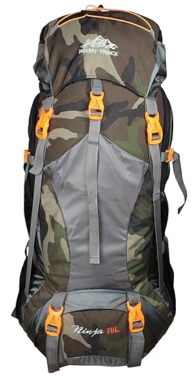 Mount Track 9104 Ninja, Mountain Rucksack, Trekking & Hiking Backpack 70 Ltrs with Laptop Compartment & Rain Cover