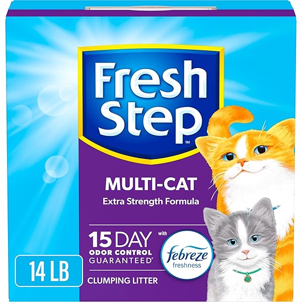 FRESH STEP CLUMPING CAT LITTER, MULTI-CAT, LONG LASTING...