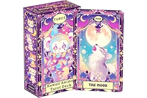 Kawaii Animal Tarot Deck – Tarot Cards for beginners with guide book, Cute Illustrated Tarot Cards with Whimsical Animal Arch