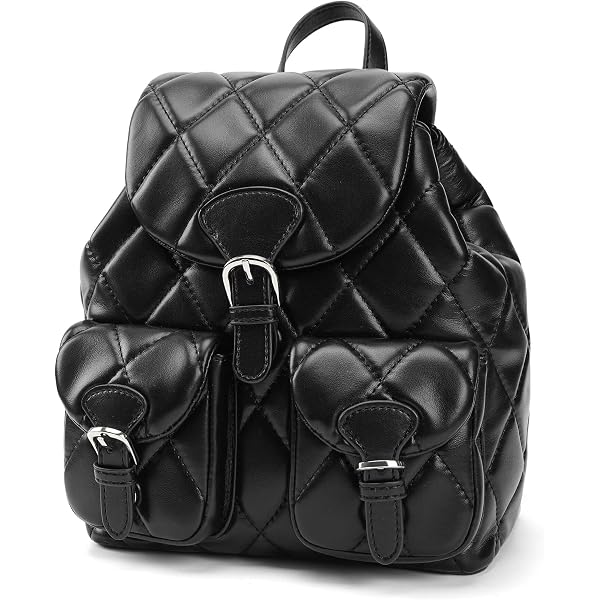 Quilted Mini Backpack Vegan Leather Convertible Crossbody Adjustable Straps Nyra Convertible Backpack Purse | Vegan Leather Backpack  main image 4
