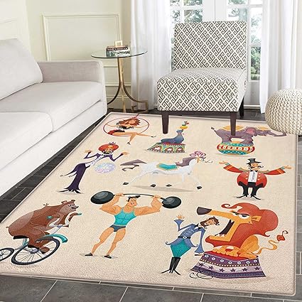Amazon Com Circus Rug Kid Carpet Circus Performance Fun