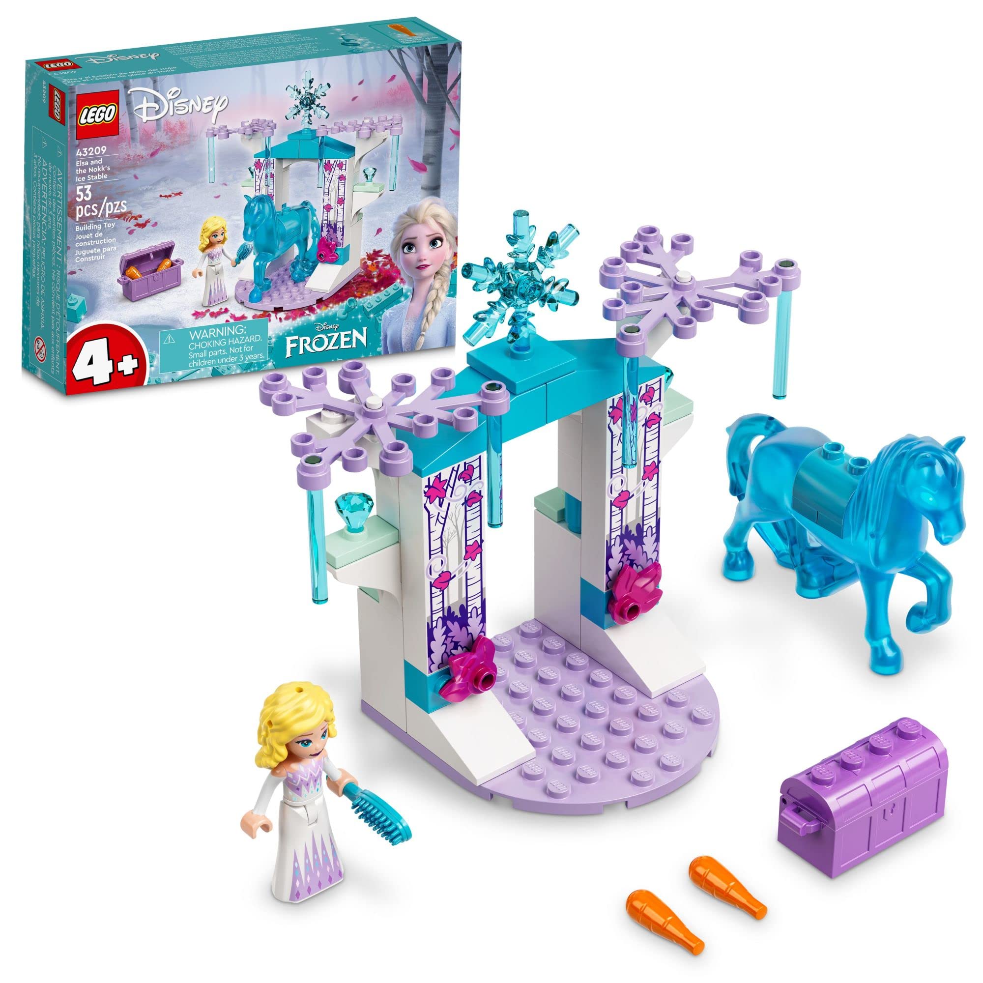 Photo 1 of LEGO Disney Princess Elsa and The Nokk’s Ice Stable Building Toy 43209 Disney Frozen Toy with Buildable Toy Horse Figure and Mini Doll, Starter Bricks for Kids Age 4+, Great Gift for Girls and Boys