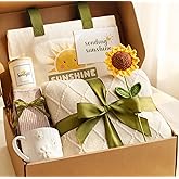 Sunshine Gifts for Women - Hello Sunshine Gift Sunflower Box for Women Best Friends - Thinking of You Self Care Get Well Soon Gift Baskets for Woman -Care Package Birthday Gift Boxes for Female, Mom