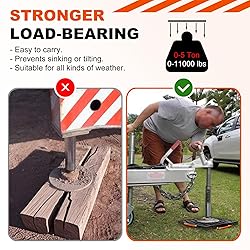 12 X 12 X 1 inchs Non-Slip Rv Jack Pads, 4 Pack